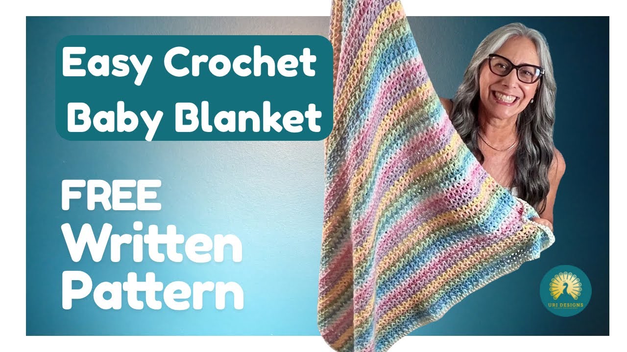 Easy Crochet Baby Blanket | V Stitch Tutorial for Beginners