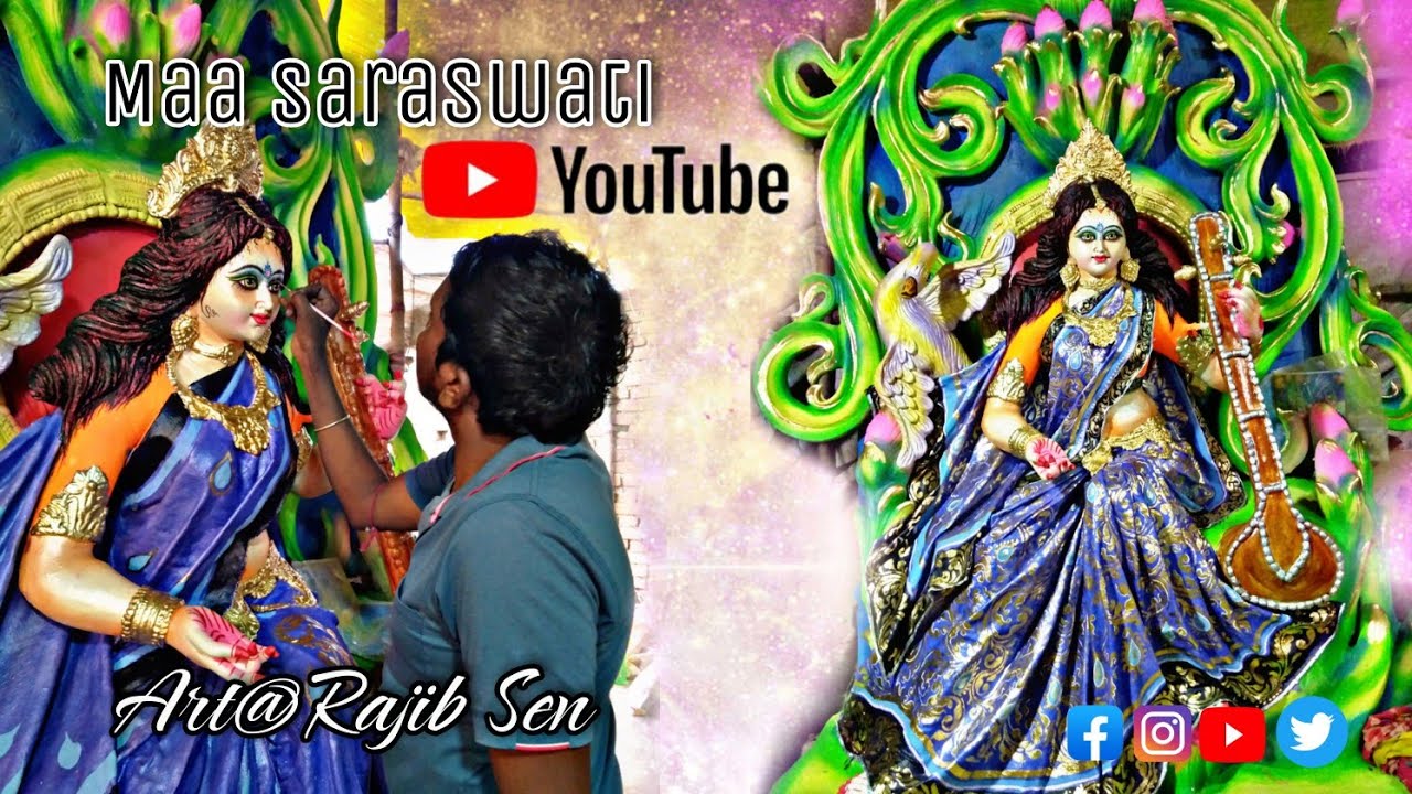 Maa Saraswati Idol 2024 //Art- Rajib_Sen //Presented by Paritosh Shilpalaya, How to make