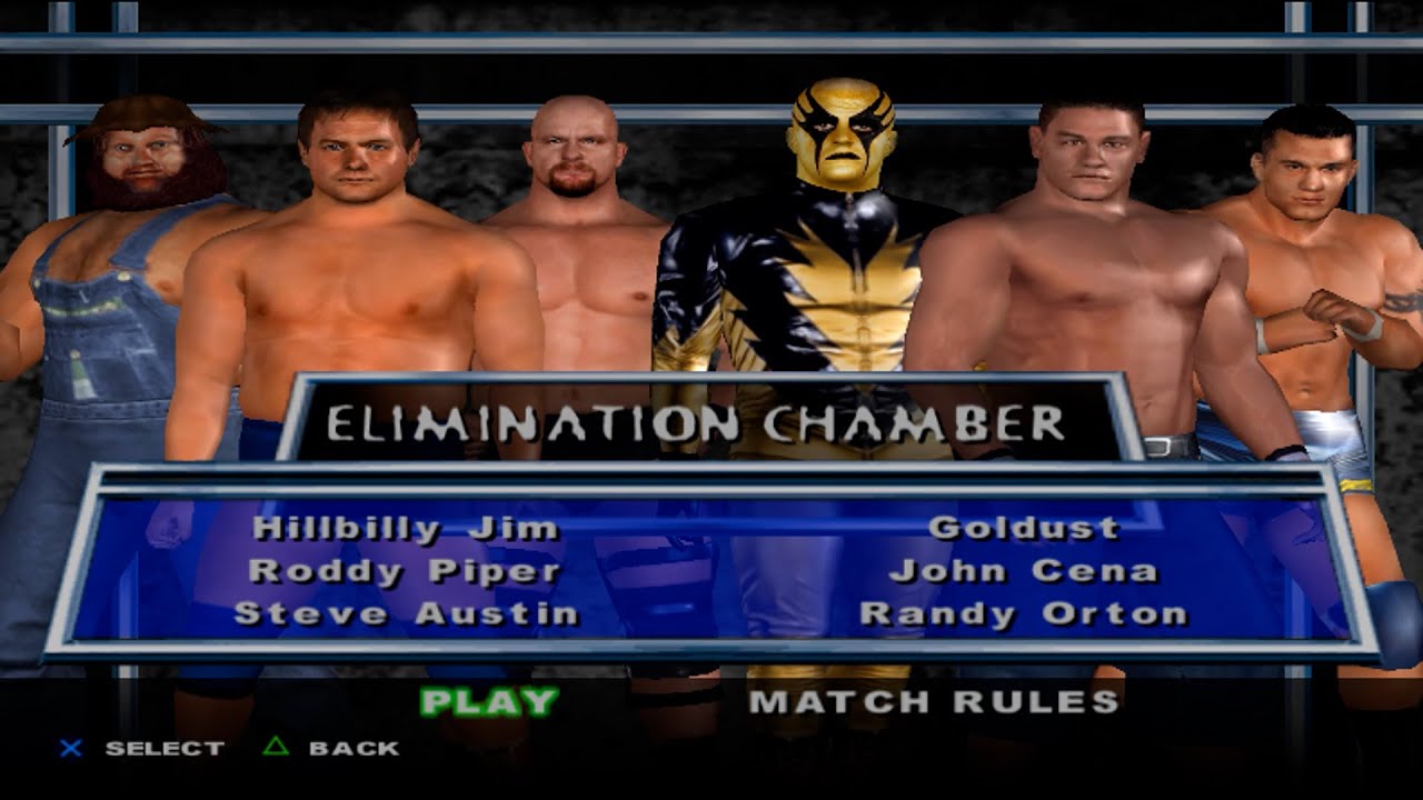 WWE SD! HCTP - HillbillyJim,RoddyPiper,SteveAustin,Goldust,JohnCena,RandyOrton (ELIMINATION CHAMBER)