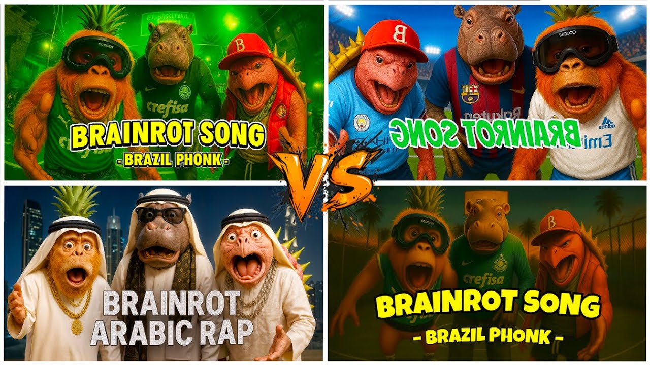 Crazy Barazil Brainrot SONG vs Brainrot Rap vs Arabic Brainrot Song vs Brazil PNONK  EDM  (part 5)