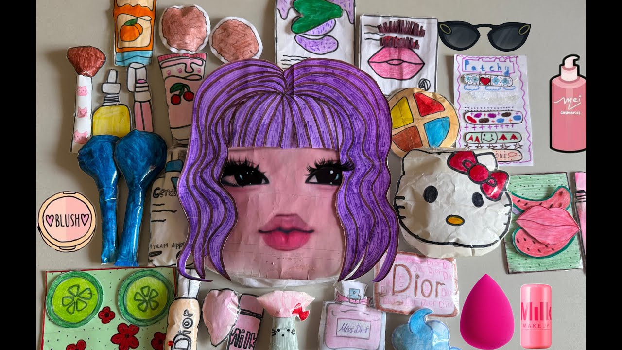 💜 Pepper DIY – Roblox💄 Baddie Girl Makeover: Violet Paper ASMR Blind Bag Unboxing! 🎧 #asmr #relax