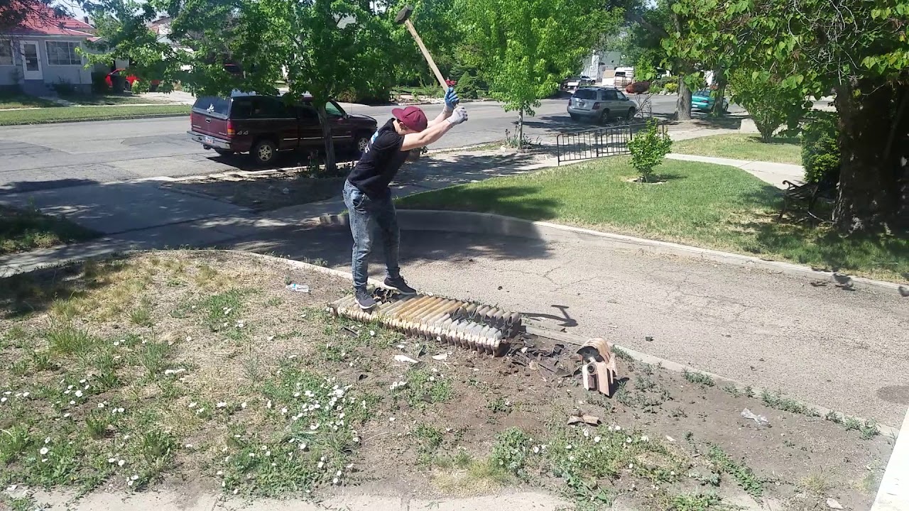 Breaking up an old radiator