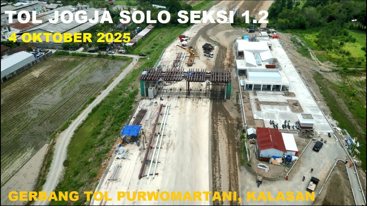 Pengecoran Rigid STA 39 - Gerbang Tol Purwomartani Kec Kalasan, Tol Jogja Solo Update 4 Oktober 2025