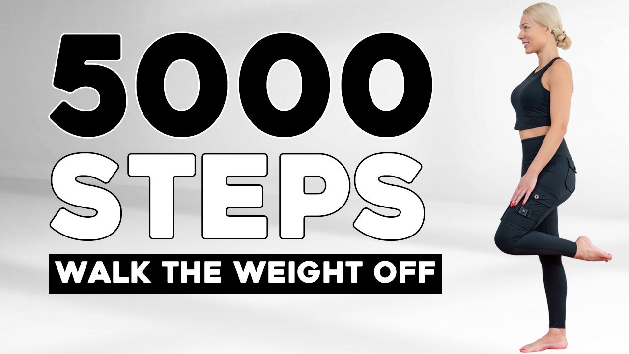 5000 STEPS WALKING Cardio Workout For Weight Loss Knee Friendly No Jumping Fat Burning Cardio