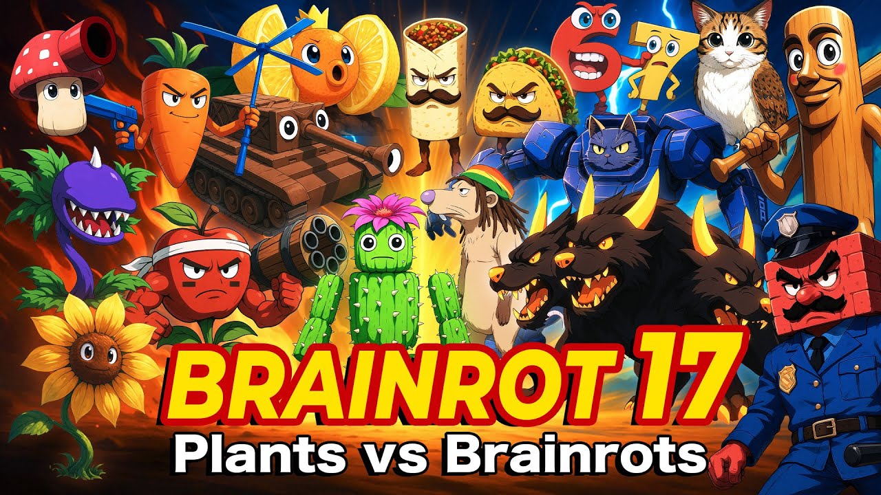 Smirkzy - Brainrot Anime Opening Song Pt. 17 (Official MV) feat. PLANTS VS BRAINROTS Characters