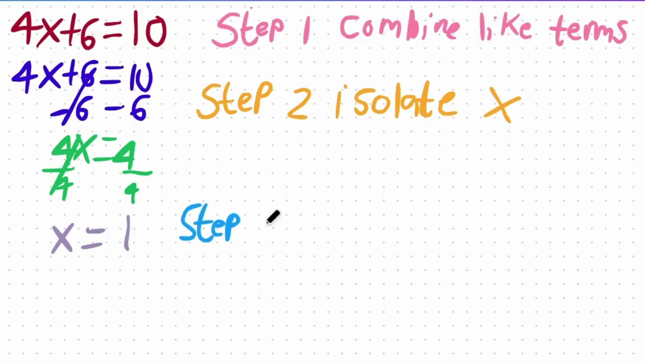 How to solve for variables!