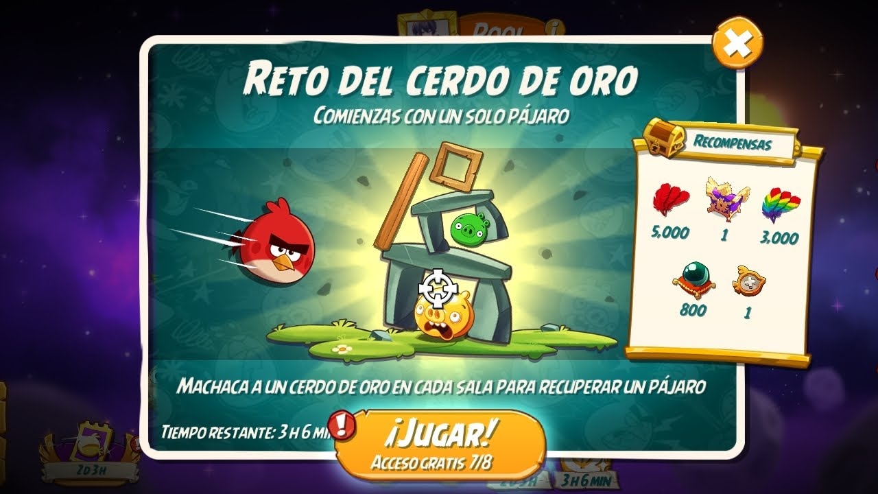 Angry Birds 2 | Reto del Cerdo de Oro con Red | Usando 60 gemas 😭 | 18/11/25