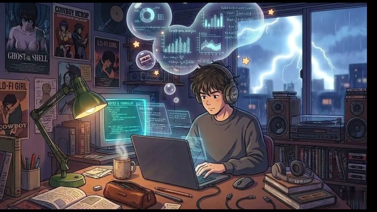 Rainy Night Lofi 🌧 | 1 Hour Cozy Beats to Study / Focus / Relax