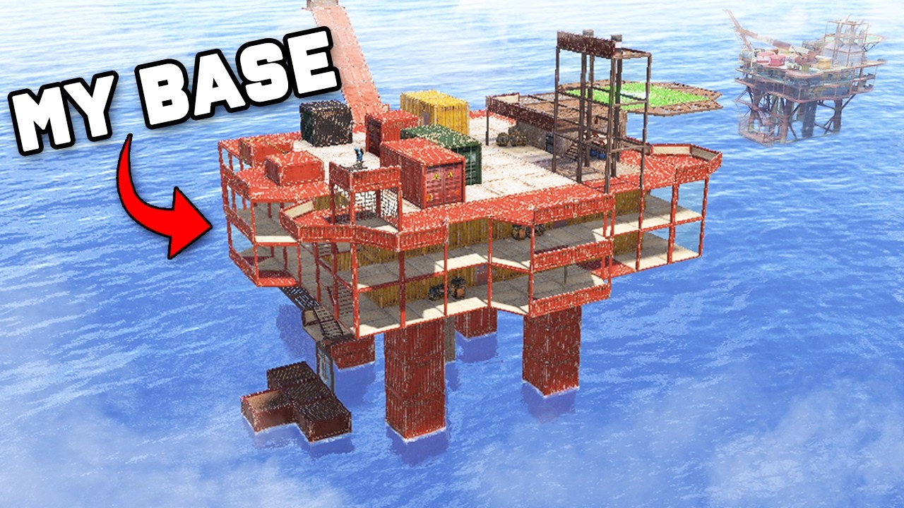 Я построил собственную нефтяную вышку в ванильном Rust...