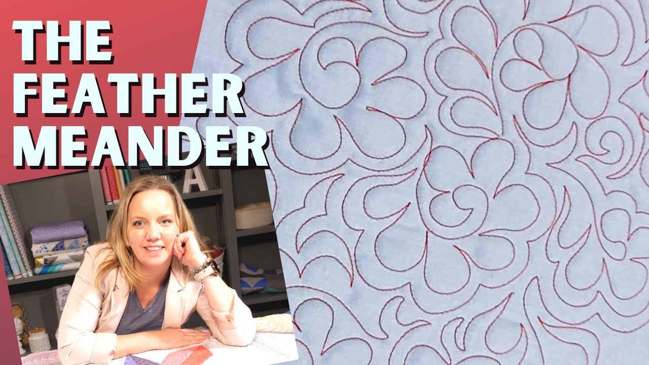 Machine Quilting the Feather Meander: Week 3 of the Fabulous Feathers Free-motion Challenge