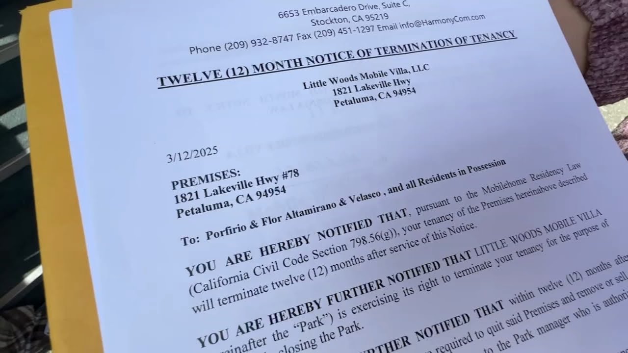 Petaluma officials question legality of eviction notices sent to 71 mobile home park residents