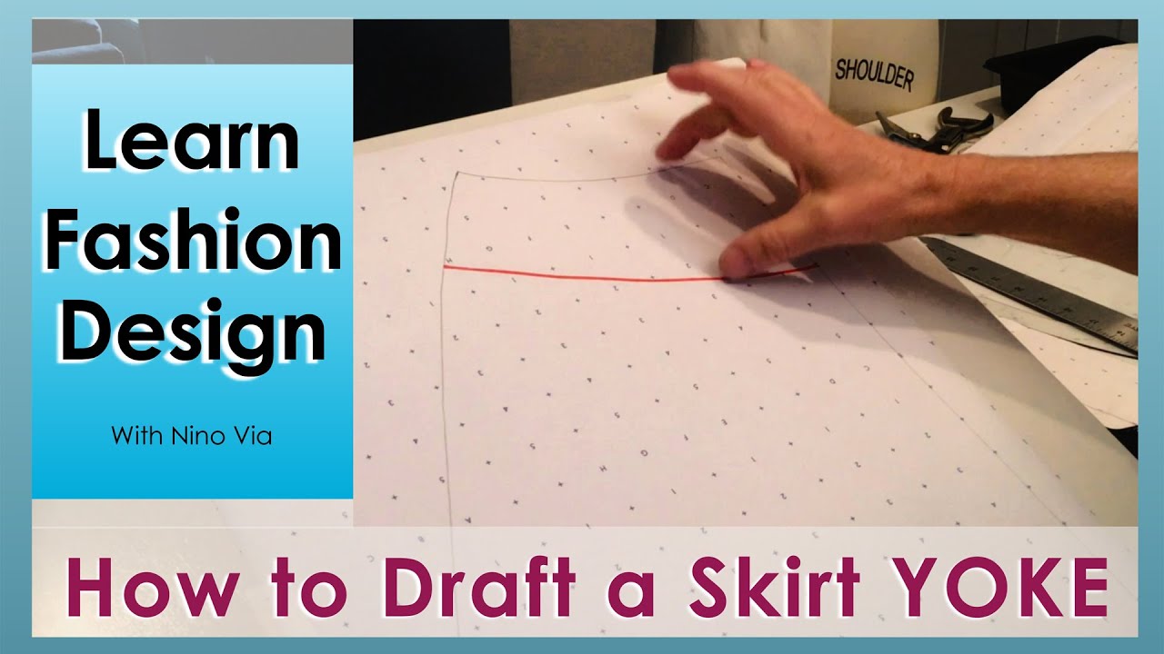How To Draft A Skirt YOKE Pattern In Fashion Design ~ What Is A YOKE in Fashion Designing ~