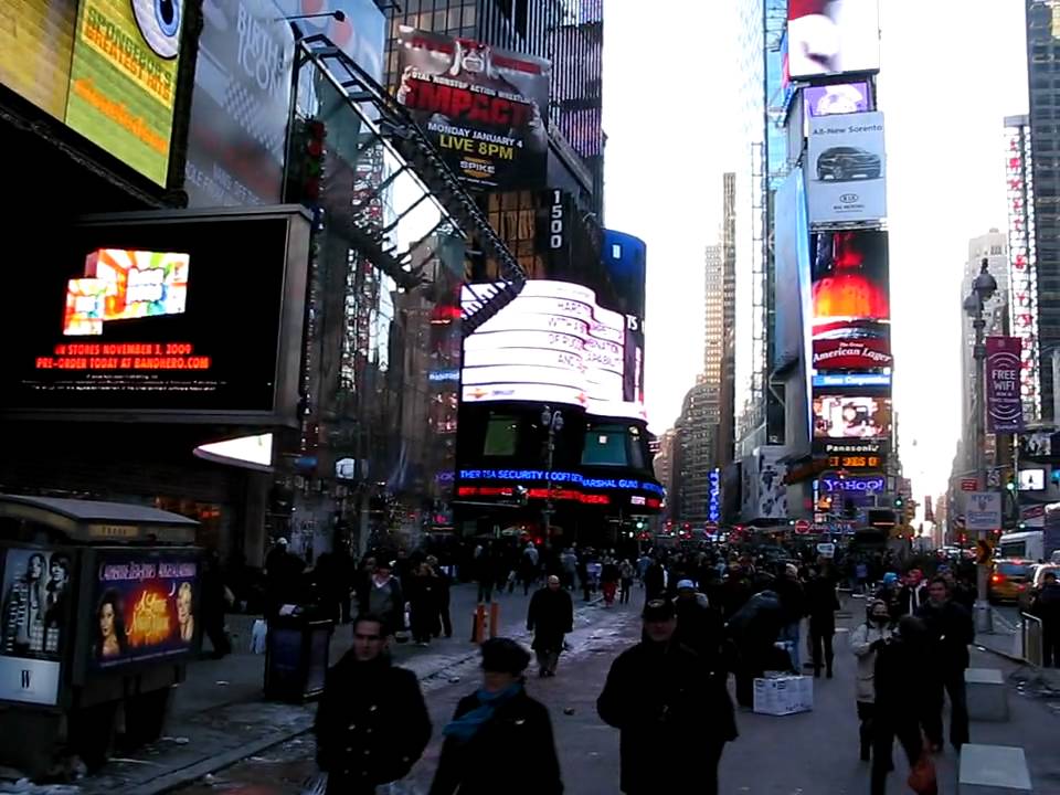 Times Square New York City - Panorama view December 23,2009