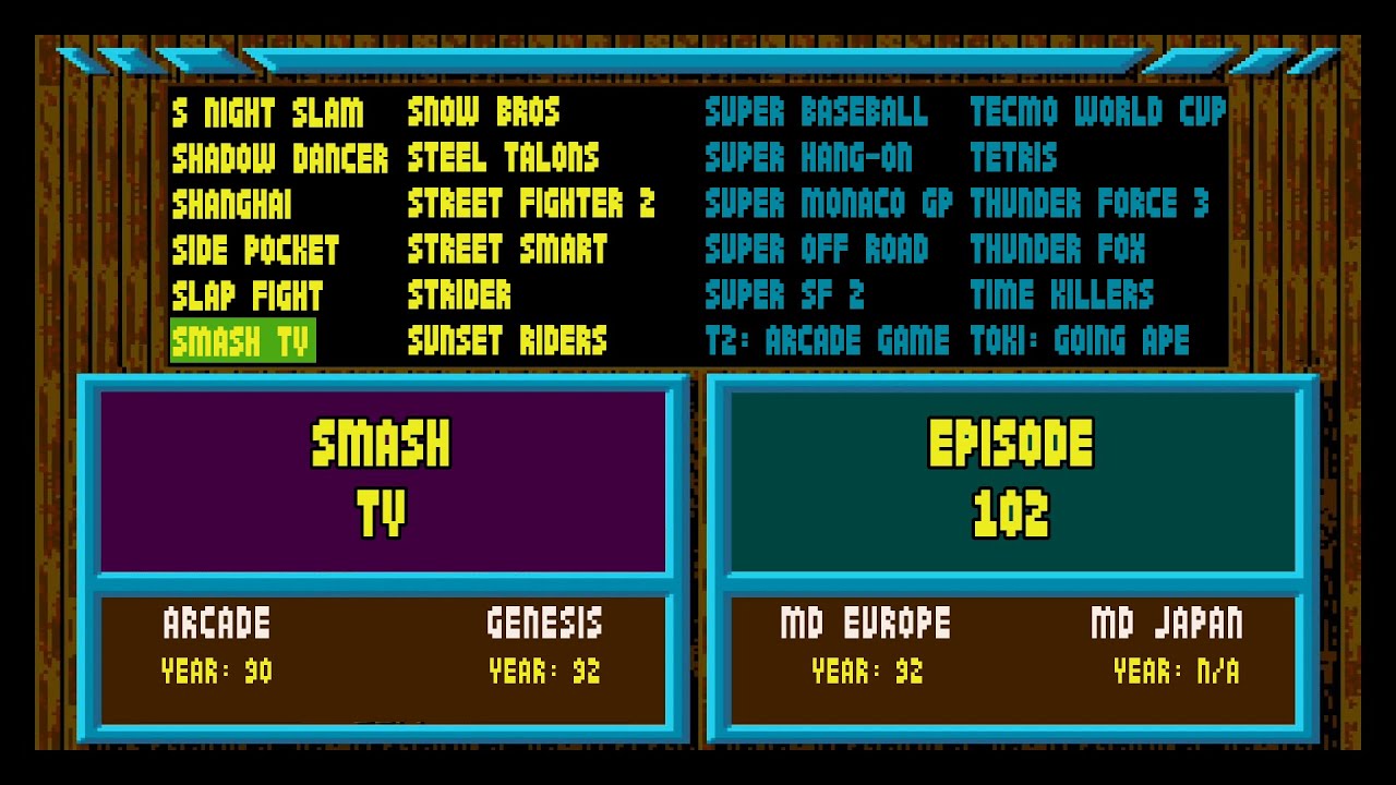 Arcade Games Vs Sega Genesis - Smash TV