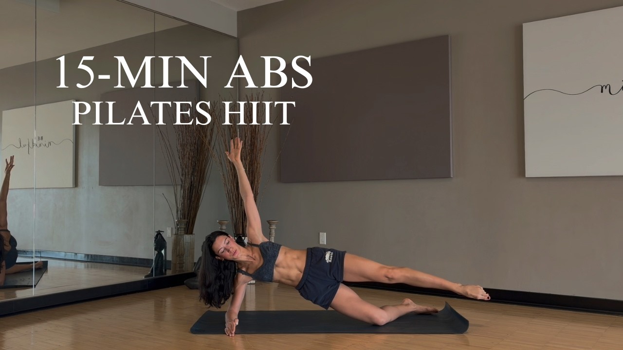 15-Min Pilates Abs HIIT (No Repeats) | Lower Abs + Obliques