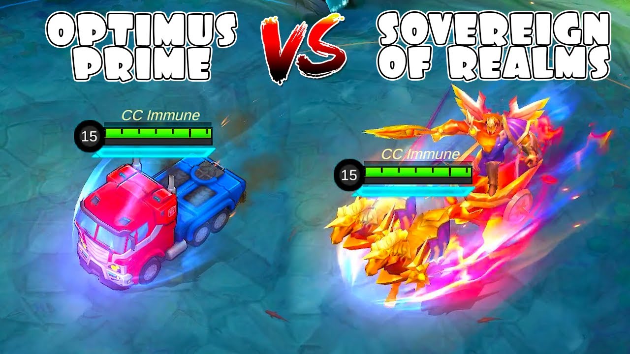 Johnson Sovereign of Realm VS Optimus Prime Skin Comparison