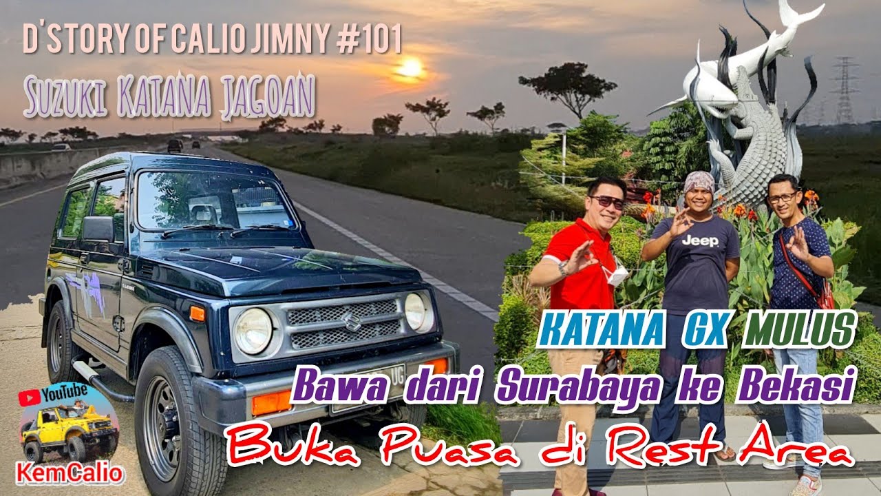 KATANA GX MULUS Bawa dari Surabaya ke Bekasi Buka Puasa di Rest Area - Suzuki KATANA JAGOAN