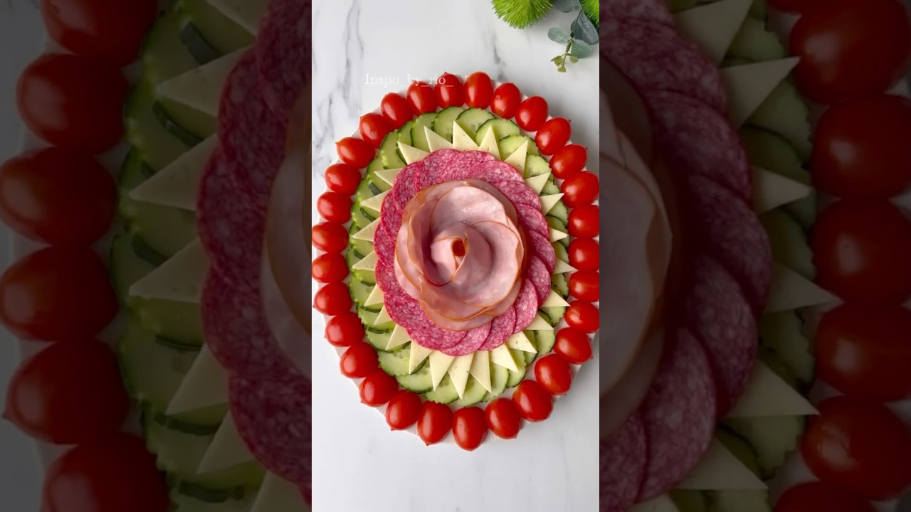 Charcuterie Salad Plating Idea 🥗✨ #shorts