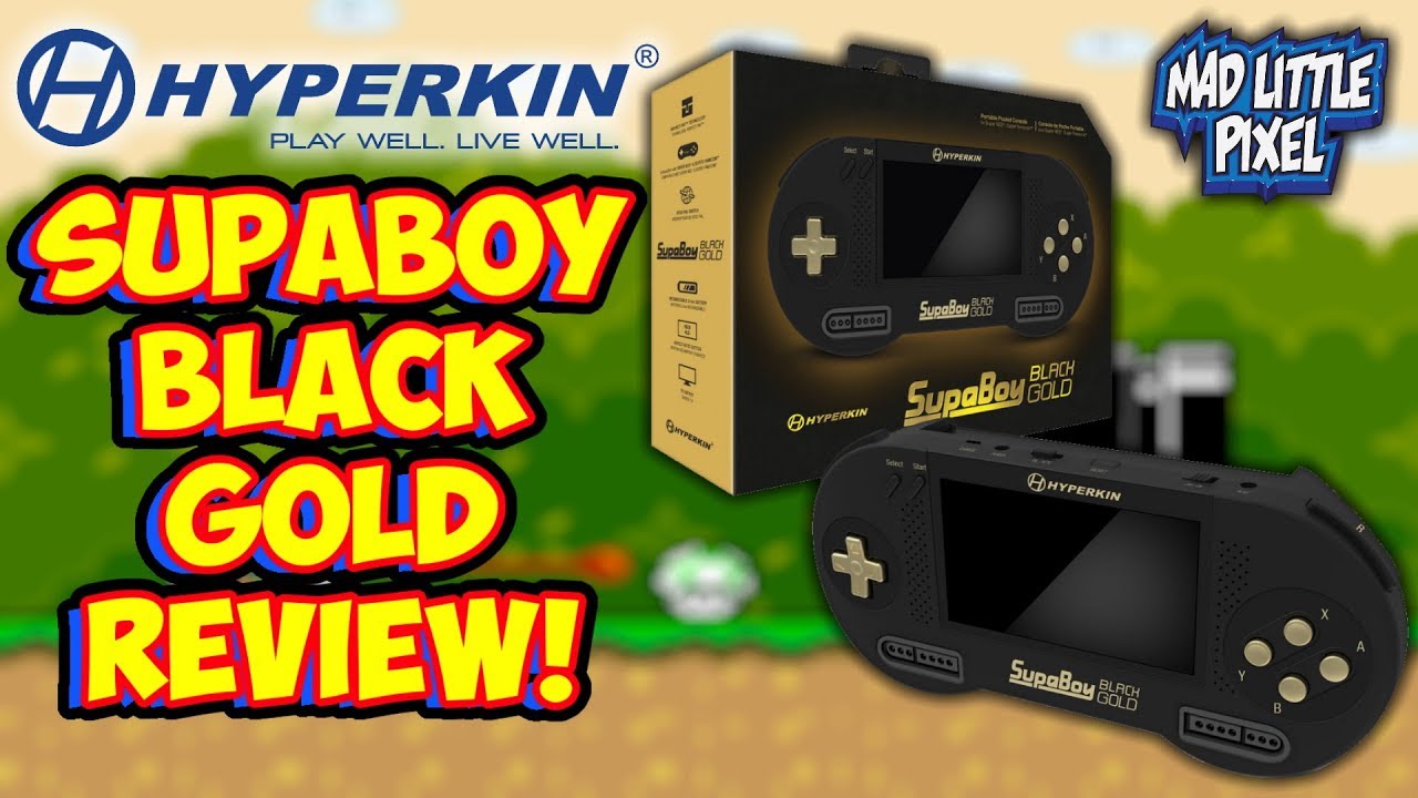 Hyperkin SupaBoy Black Gold Edition! Portable SNES Unboxing & Testing!