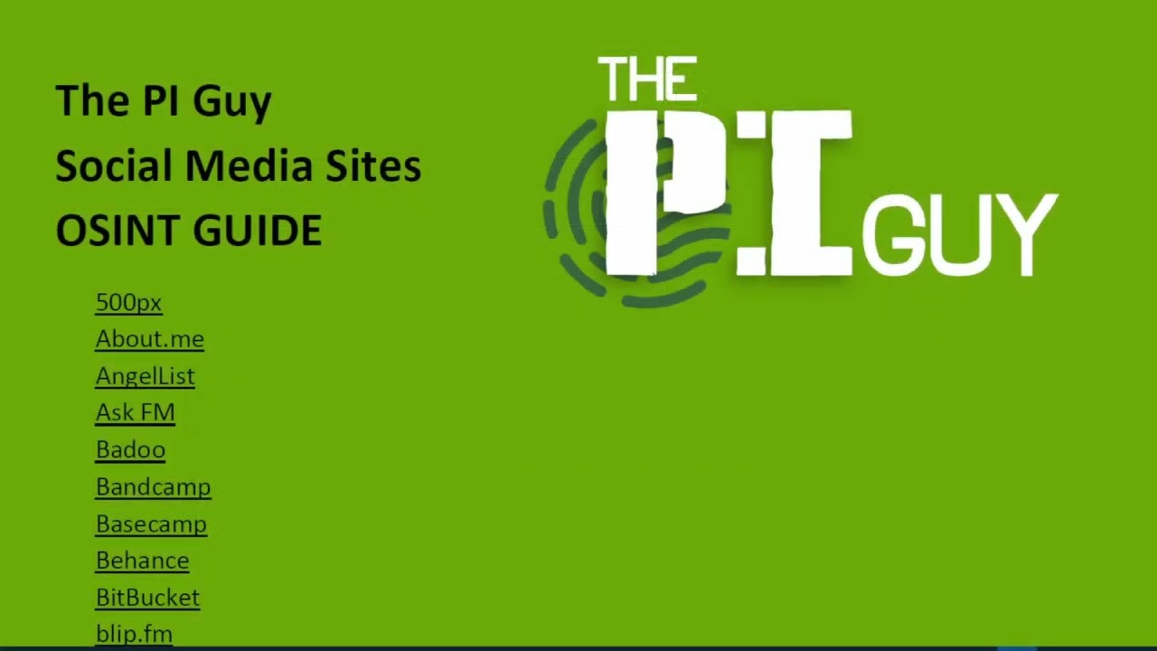 OSINT Training for Private Investigators | How to Locate Social Media Accounts