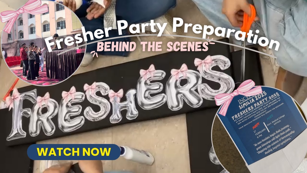 Freshers party preparation in *GHMC*// bts 💕// SIMILIA 2025 #bestmedicalcollegeinindia #freshers 