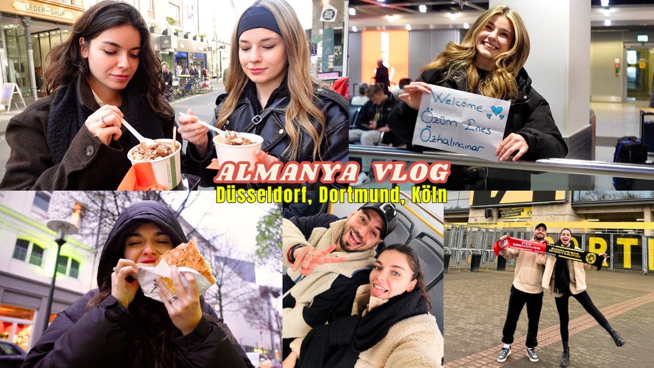 Dönere Doyuran Almanya Vlogu: Düsseldorf + Dortmund + Köln 🇩🇪 BVB & PSV Şampiyonalar Ligi Maçı ⚽
