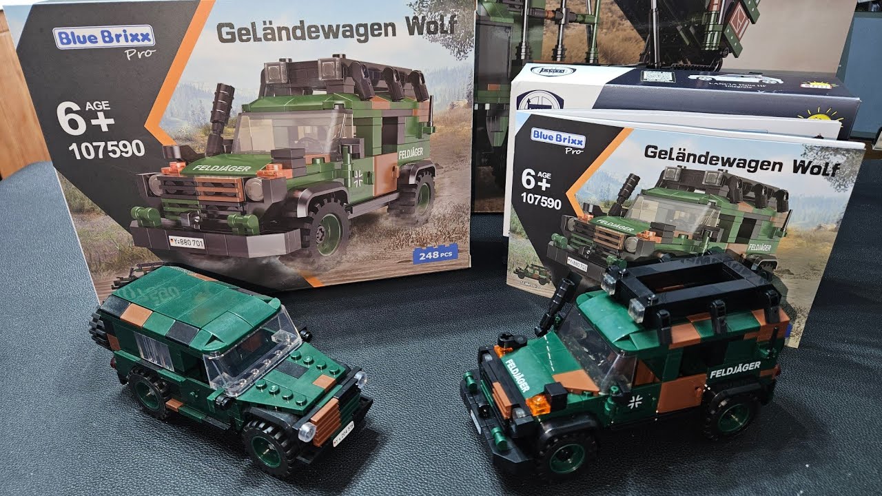 BlueBrixx der Geländewagen Wolf (Feldjäger) im Vergleich. Ronnenberg ist nahe 😊.