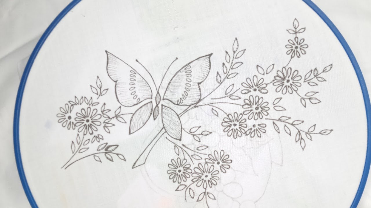 Beautiful hand embroidery design for cushion, pillow,dress etc l Beautiful embroidery tutorial