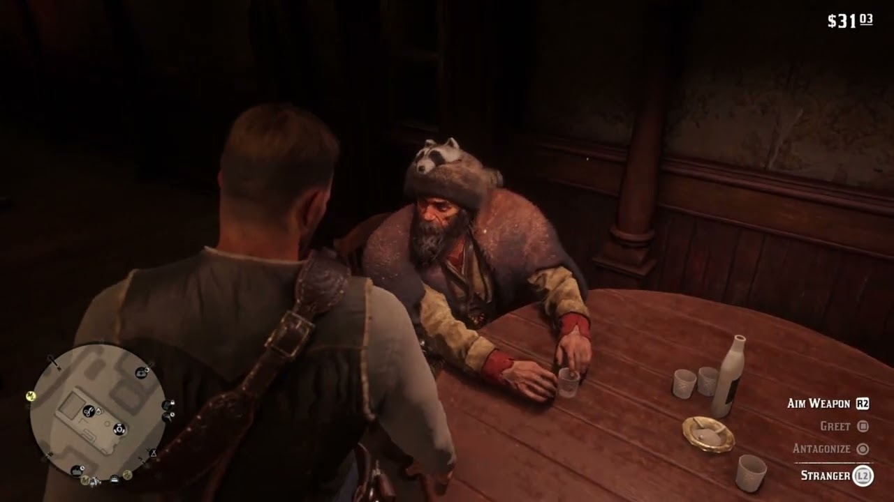 Red Dead Redemption 2 - Arthur listens to Grizzled Jon's rant then beats him to a pulp