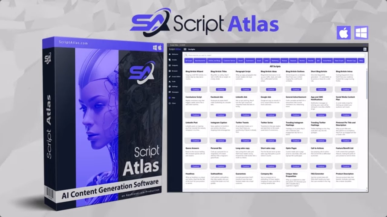 Script Atlas: Create unlimited AI content without paying API fees