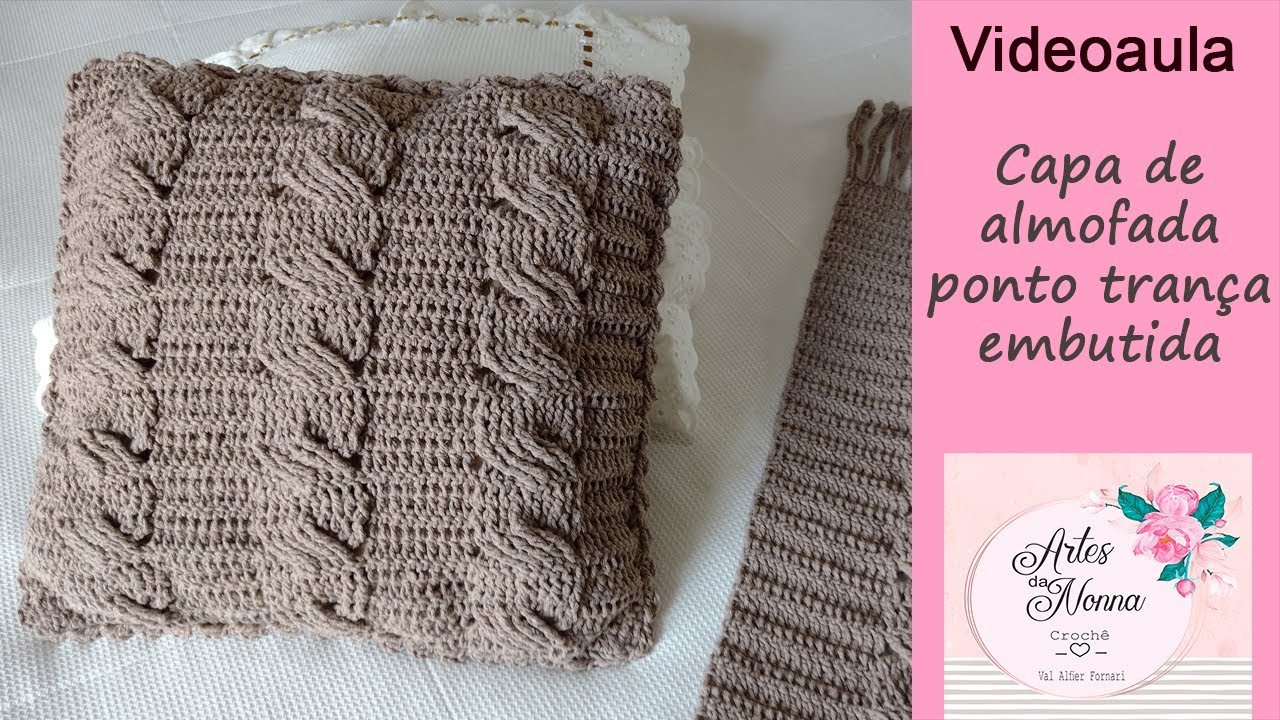 ALMOFADA PONTO TRANÇA EMBUTIDA - Artes da Nonna