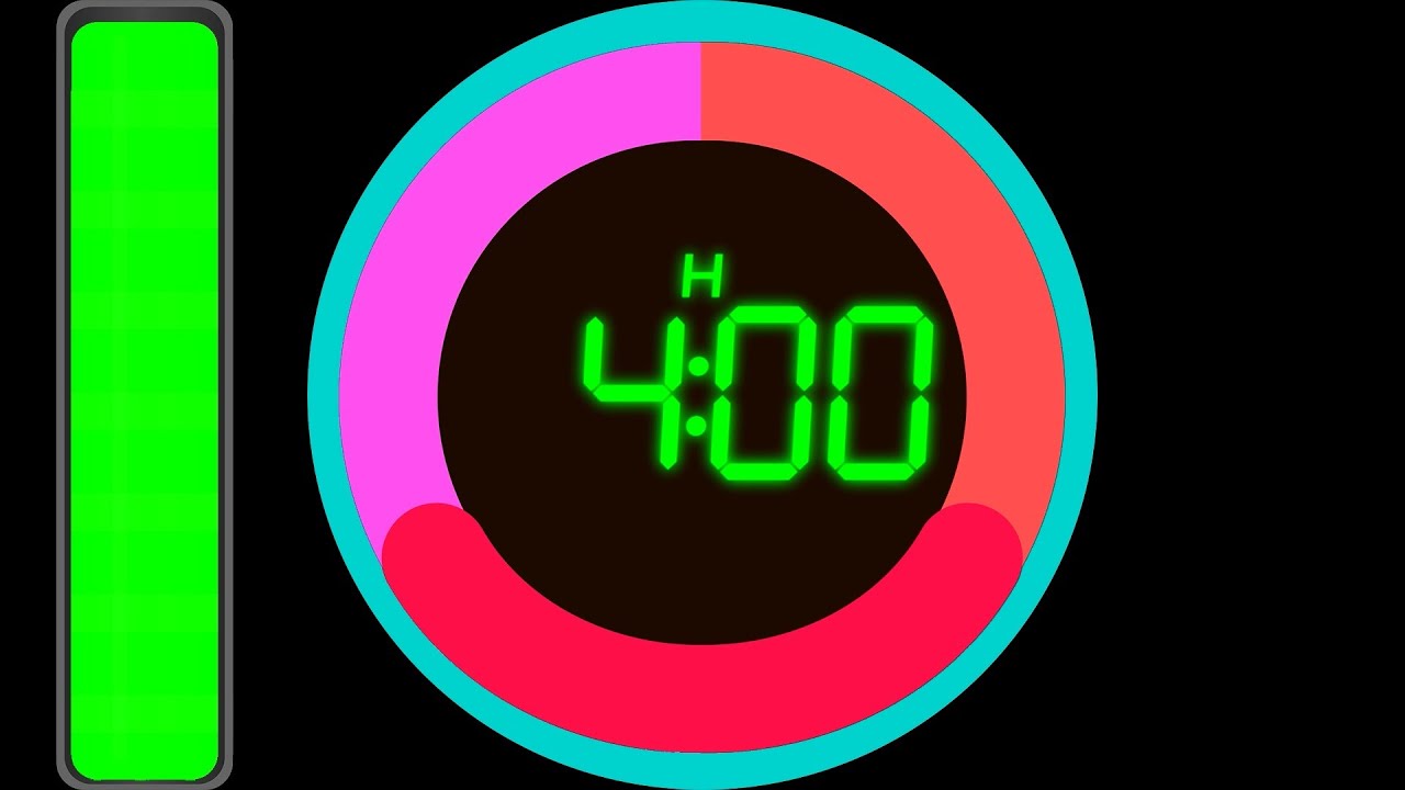 BCG 4 Hours Countdown (LED Circle Hour,Minute with Progress Bar) Remix BCG - REN TV 2006-2007 Clock