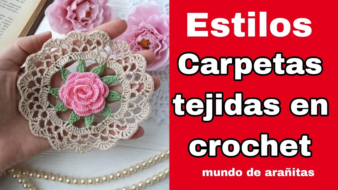 CARPETAS redondas tejidas en crochet / Estilos 2023
