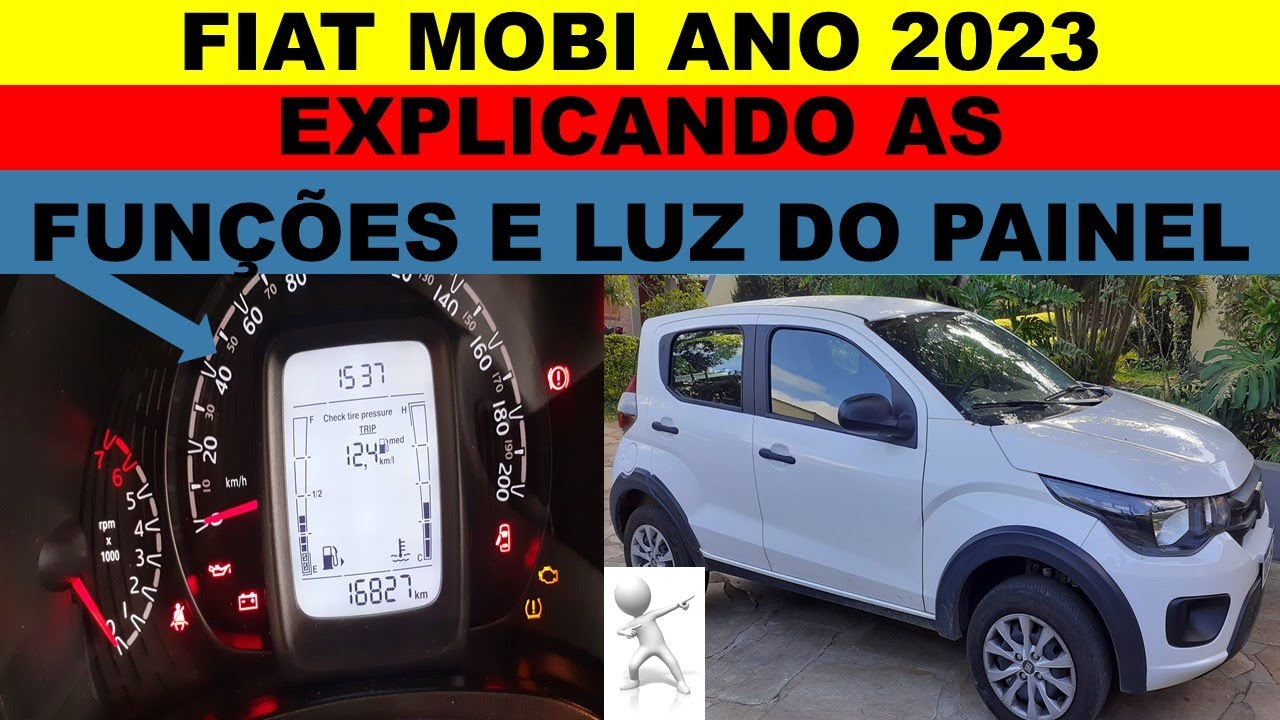 Mobi 2023 explicando as funções do painel, computador de bordo.