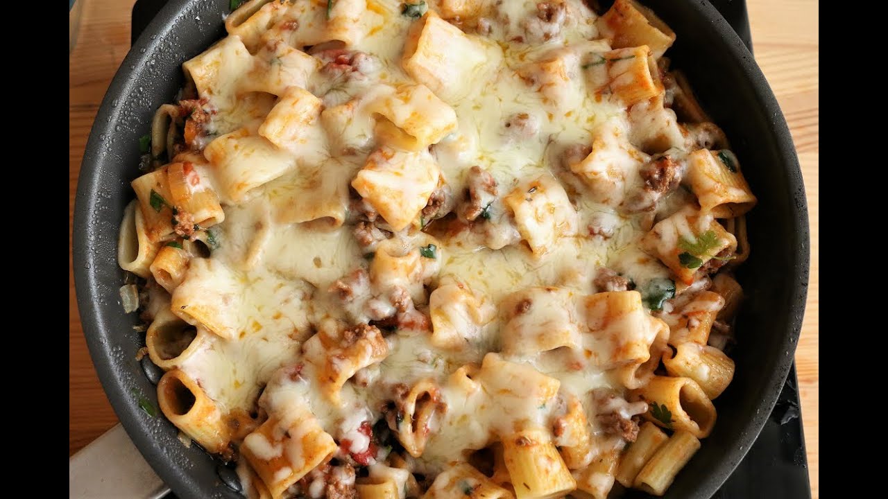 Hackfleisch K&auml;se Pasta, seit 35 Jahren easy and cheesy.