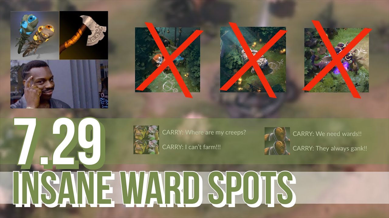 TOP INSANE WARDING SPOTS THAT WILL SURELY DESTROY YOUR ENEMY'S MAP!!! 7.29 (Radiant Team)