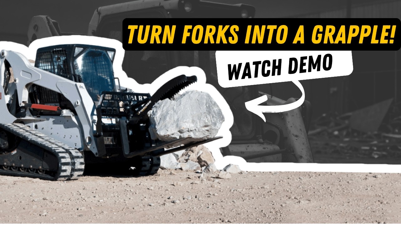 Heavy Duty Bolt On Grapple for Pallet Forks | Best Pallet Fork Grapple Demo