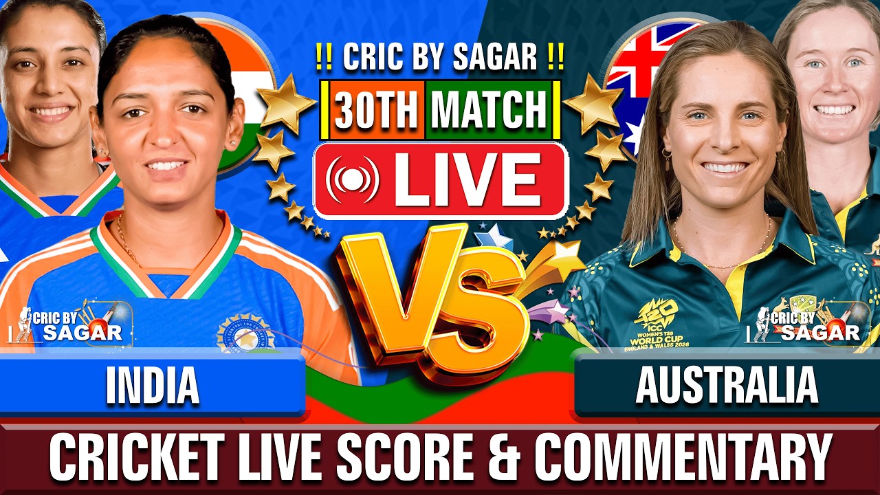 India Women vs Australia Women | Cricket Live Score & Commentary | 28 Jun 2026