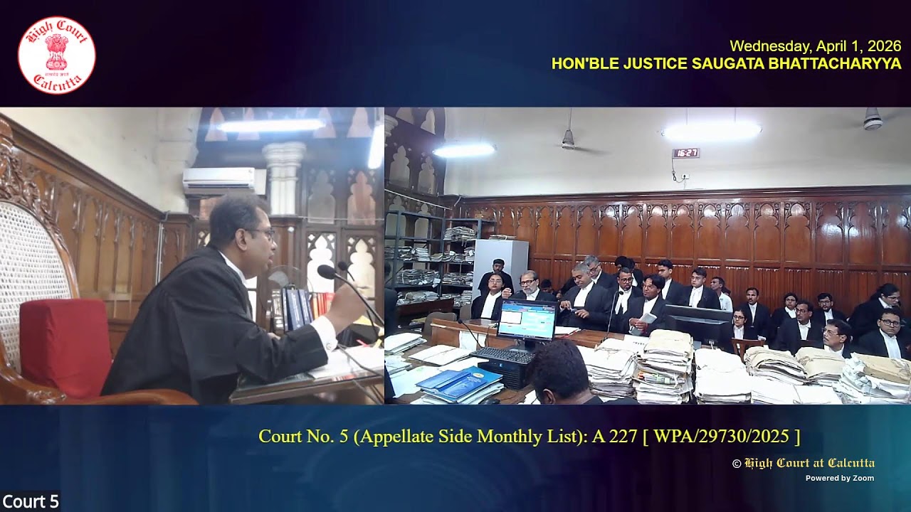 01 April 2026 | Court No. 5 | Live Streaming of the Court proceedings.