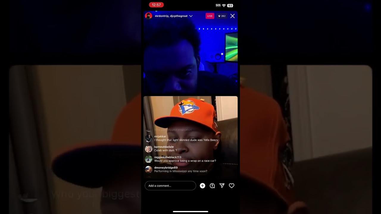 Don trip Instagram Live answering questions from fans December 2023