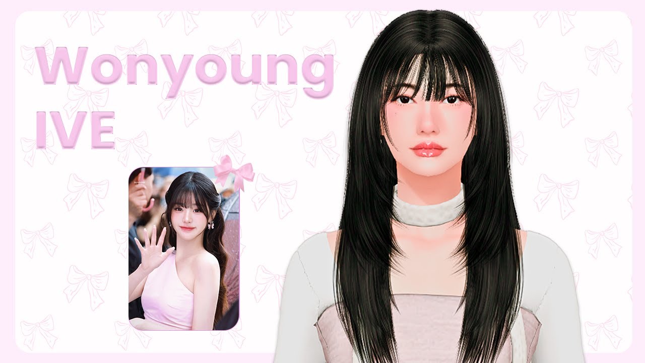 ˖ . ݁𝜗𝜚. ݁₊ Wonyoung - IVE ˖ . ݁𝜗𝜚. ݁₊(+ sim download) CAS | The Sims 4