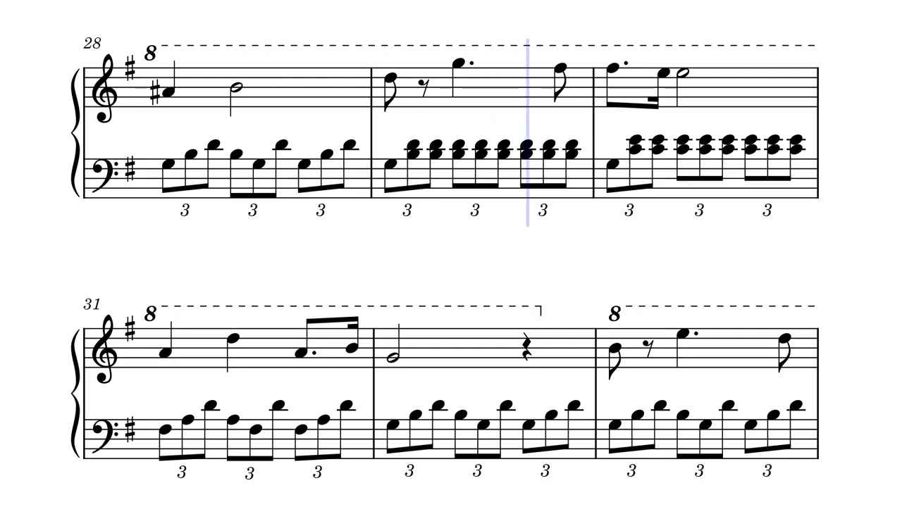 Piano score of Remember Me by M-Brinkmann
