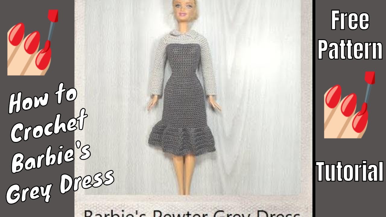 Barbie Clothes - Pewter Gray Dress 🌟