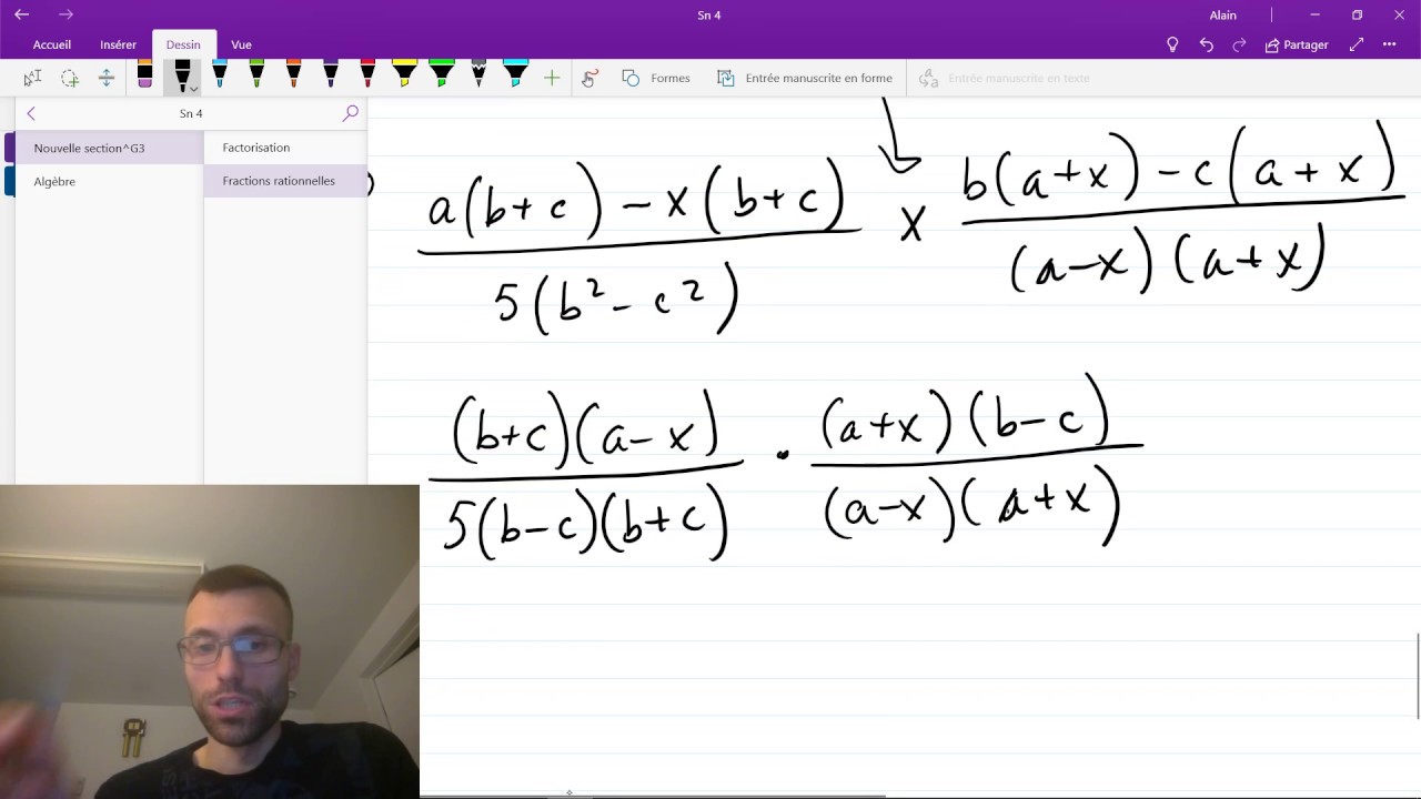 Math secondaire 4 SN - Fractions rationnelles (Qu&eacute;bec MELS)