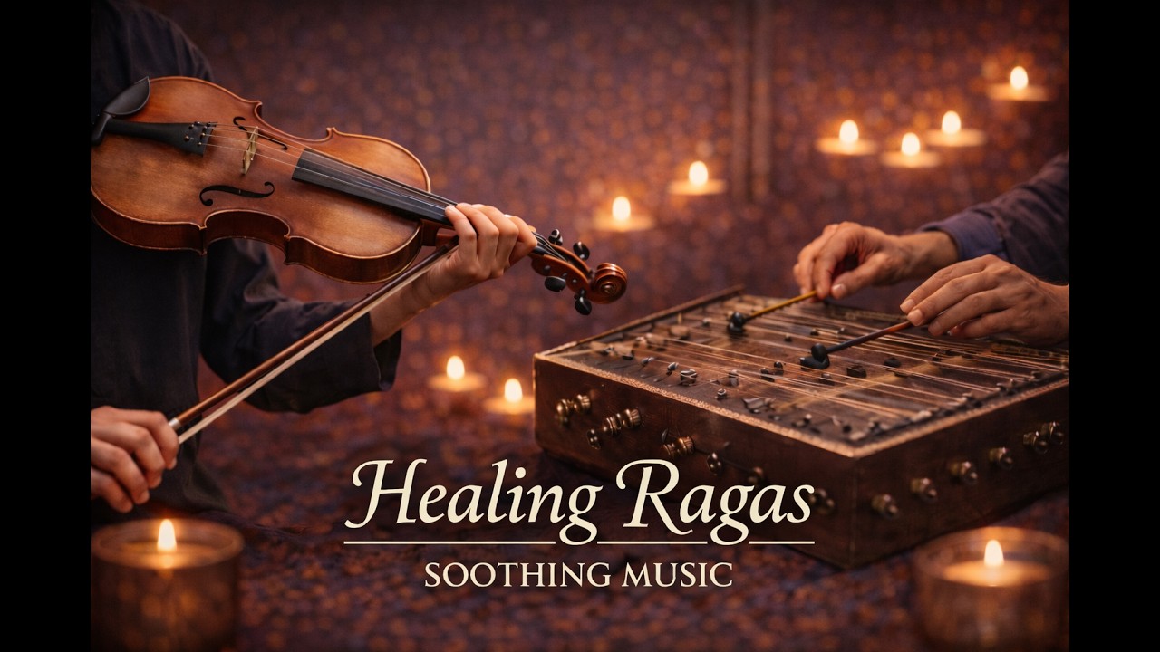 Healing Ragas - Soulful Santoor & Violin Music || Relaxaction, Calm Mind, Inner Peace