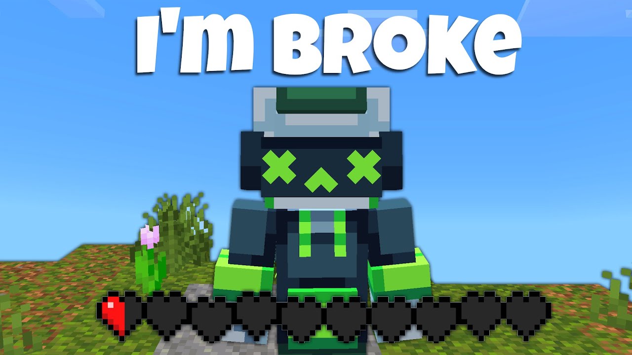 Minecraft Bedwars but every time I TAKE DAMAGE, I drop my item
