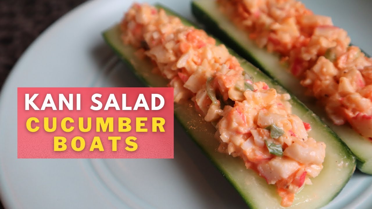 SPICY KANI SALAD CUCUMBER BOATS | Easy Low Calorie Lunch!