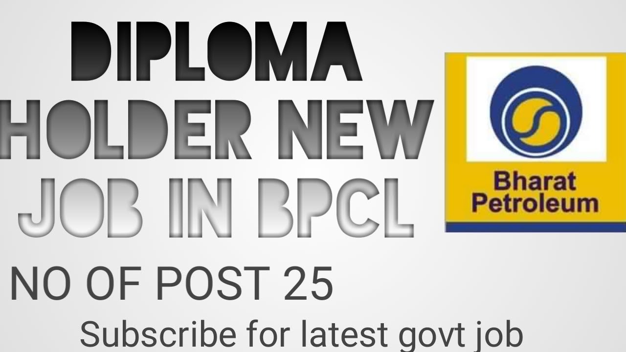 New job in BPCL  DIPLOMA SALARY 41000