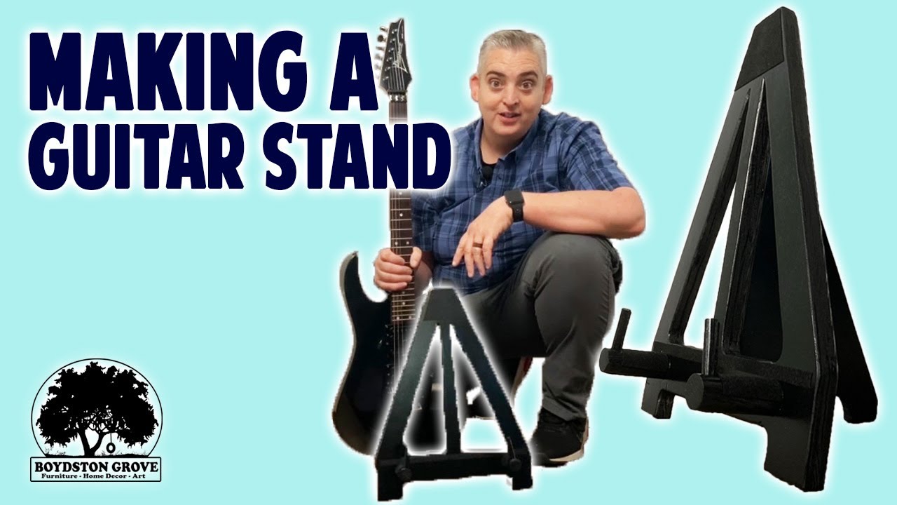 Making a Guitar Stand for my Electric Guitar // Easy Woodworking Project