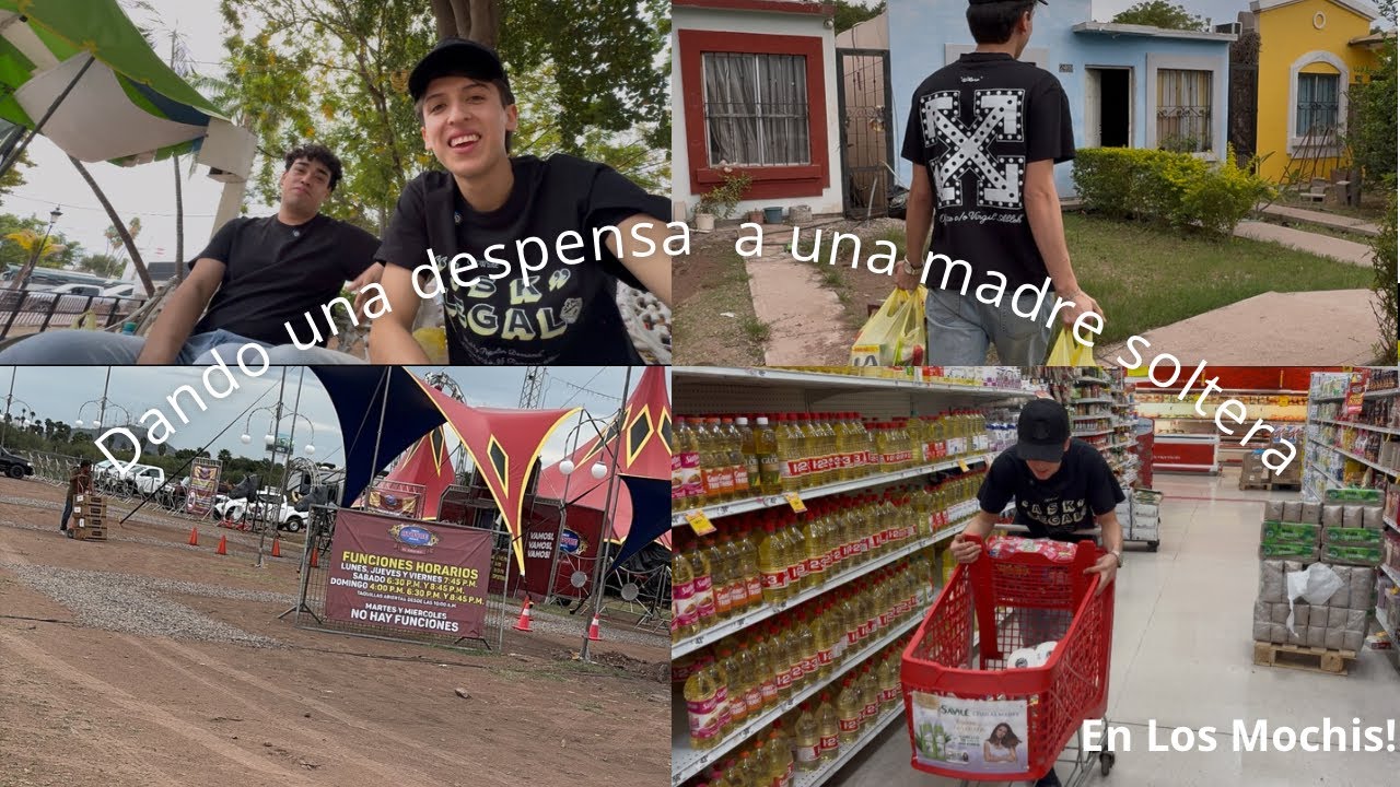Haciendo unas compras para ayudar a una madre y sus hijas  con el chino  